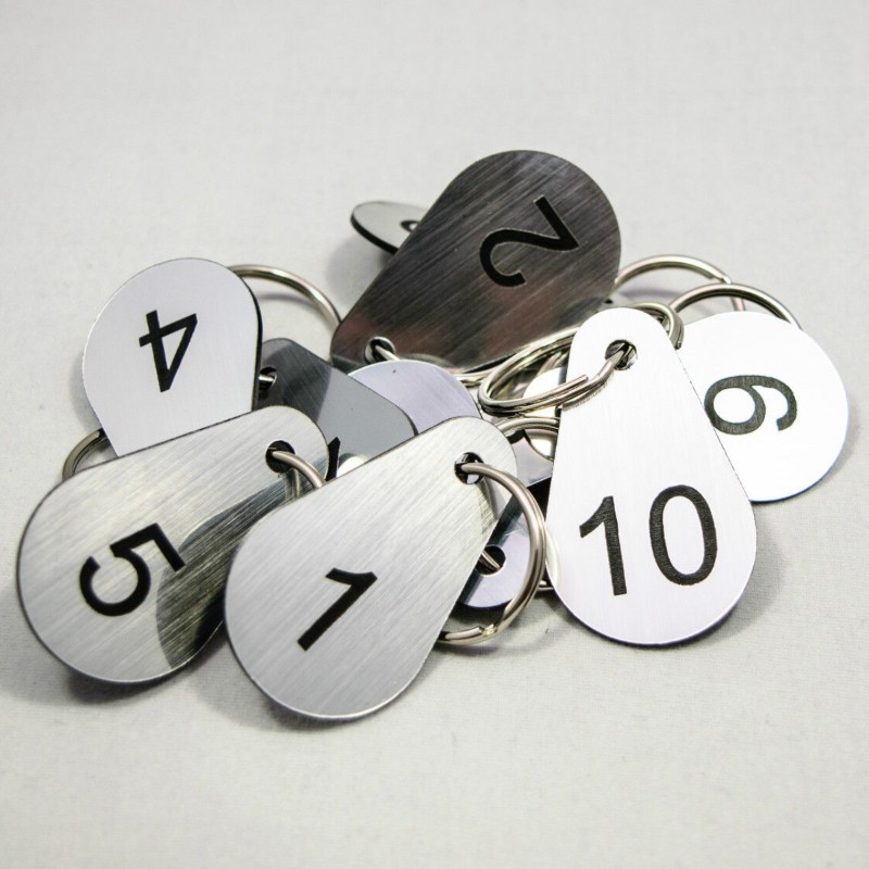 20 Llaveros Numerados, Simil Metal, P/ Hotel Mod.785