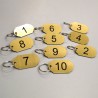 Llavero Numerado, Simil Metal, P/ Hotel mod.786