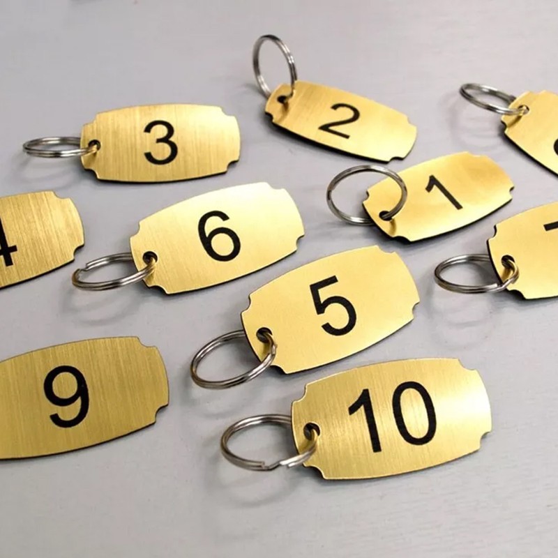 Llavero Numerado, Simil Metal, P/ Hotel mod.786