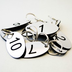 Llavero Numerado, Simil Metal, P/ Hotel mod.786
