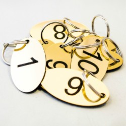 Llavero Numerado, Simil Metal, P/ Hotel mod.786