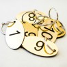 Llavero Numerado, Simil Metal, P/ Hotel mod.786