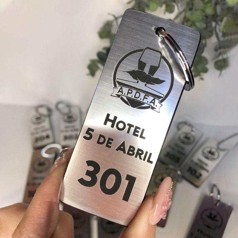 Llaveros De Acrilico, Simil Metal, P/ Hotel Mod.787