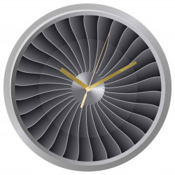 Reloj de acrilico para pared Diseño: turbina de avión