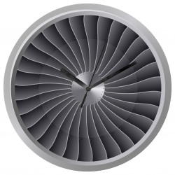 Reloj de acrilico para pared Diseño: turbina de avión