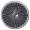 Reloj de acrilico para pared Diseño: turbina de avión