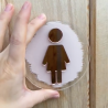 Mini letrero de baño, cartel nena nene baño