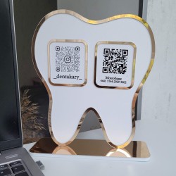 Cartel odonto doble QR Mod.808