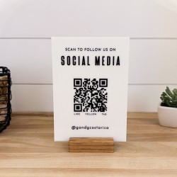Cartel QR Base de madera Mod.730
