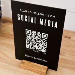 Cartel QR Base de madera Mod.730
