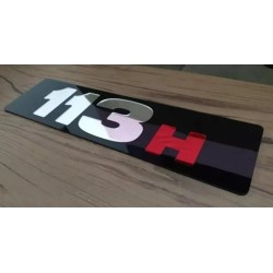 Pack 1 insignia, 2 113H y 1 cartel Scania 68 x 9,5 cm