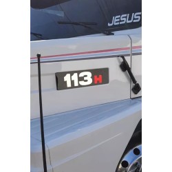 Pack 1 insignia, 2 113H y 1 cartel Scania 68 x 9,5 cm