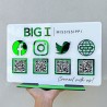 Cartel acrilico QR 20x30 cm mod.813 redes sociales