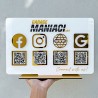 Cartel acrilico QR 20x30 cm mod.813 redes sociales