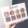 Cartel acrilico QR 20x30 cm mod.813 redes sociales