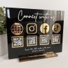 Cartel acrilico QR 20x30 cm mod.813 redes sociales