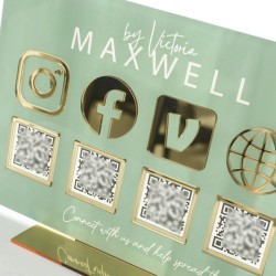 Cartel acrilico QR 20x30 cm mod.813 redes sociales