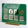 Cartel acrilico QR 20x30 cm mod.813 redes sociales