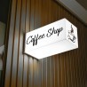 Cartel Luminoso lightbox Rectangular Blanco 30cm