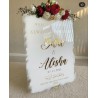 Cartel acrilico arreglo floral boda mod.827