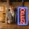 Letrero luminoso p/local, luz Led Open Neon mod.837