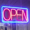 Letrero luminoso p/local, luz Led Open Neon mod.837