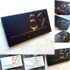Cartel Glam Domicilio 3d Acrílico 30 x 15 cm