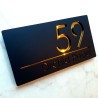 Cartel Glam Domicilio 3d Acrílico 30 x 15 cm