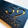 Cartel Glam Domicilio 3d Acrílico 30 x 15 cm