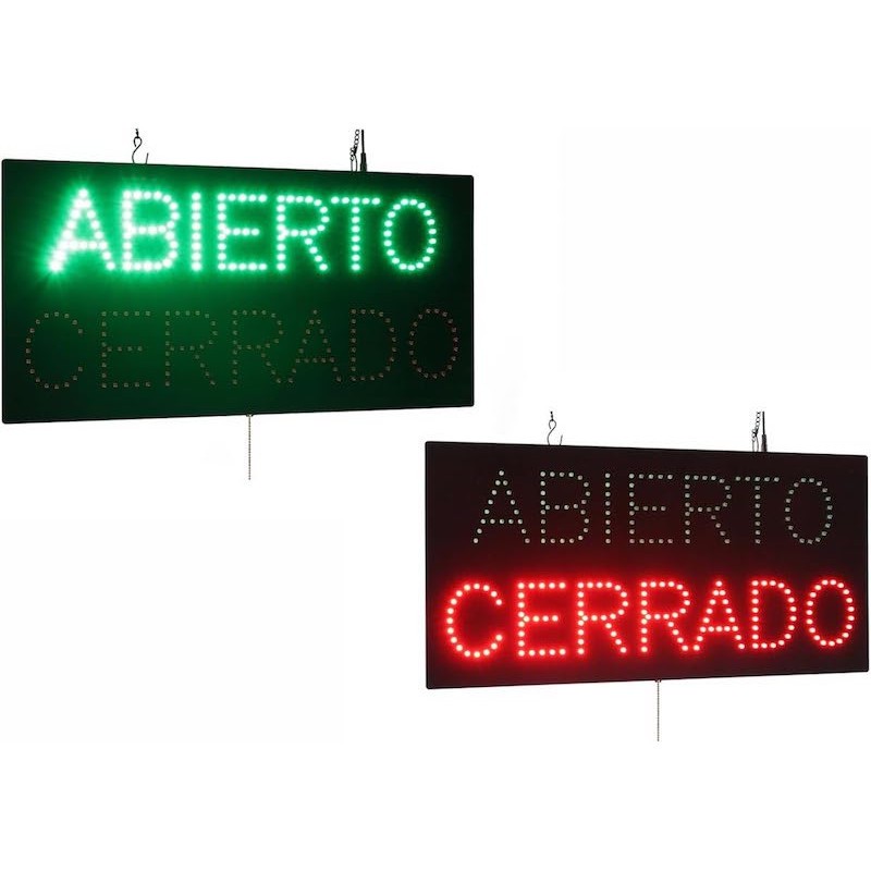 Cartel Luminoso Abierto / Cerrado Señaletica Mod.842