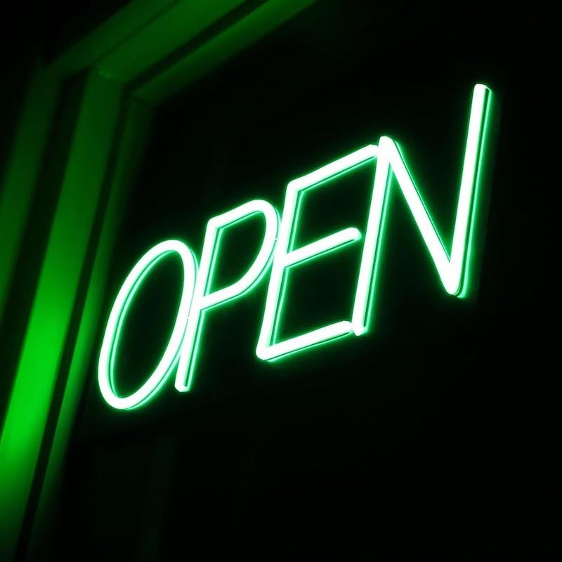 Cartel Neón Led Open, Abierto Luminoso, Abierto Mod.846