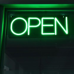 Cartel Neón Led Open, Abierto Luminoso, Abierto Mod.846