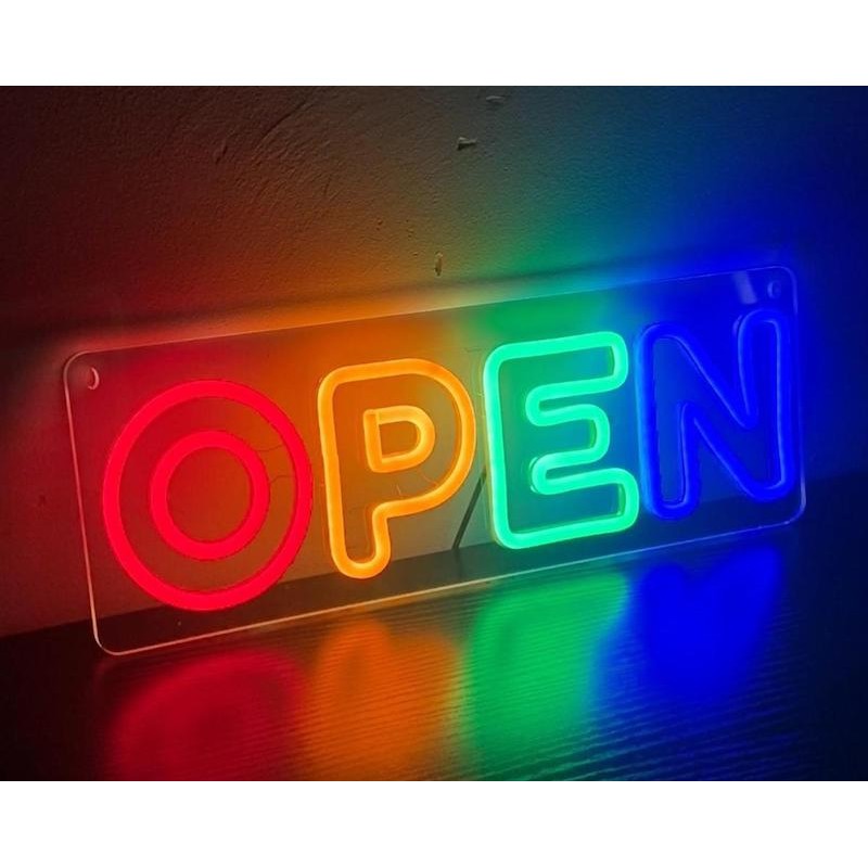 Cartel Neón Led Open, Abierto Luminoso, Abierto Mod.847