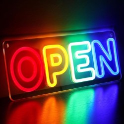 Cartel Neón Led Open, Abierto Luminoso, Abierto Mod.847