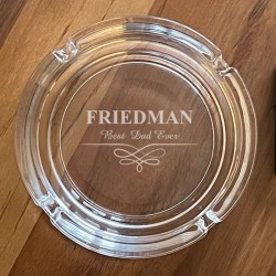Cenicero De Vidrio Personalizado Grabado Laser
