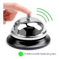 Timbre Mesa Recepción Llamador Campana Hotel Bar grabado