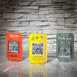 Mini Cartel acrilico redes sociales Qr Mod.849