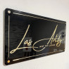 Cartel Profesional Acrílico Espejado Glam 40x30 Cm