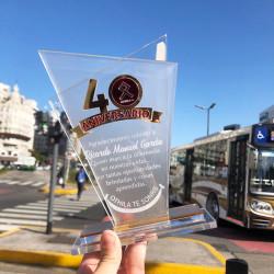 Trofeo Mod.825 premio acrilico, reconocimiento