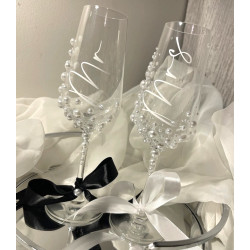 Copa Grabado Y Perlitas P/ Boda, Casamiento, Compromiso