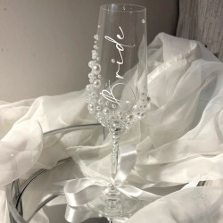 Copa Grabado Y Perlitas P/ Boda, Casamiento, Compromiso