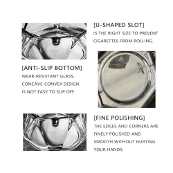 Cenicero De Vidrio cónico Personalizado Grabado Laser