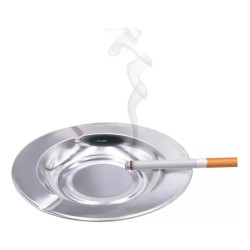 Cenicero Acero Grabado Personalizado Clasico Redondo